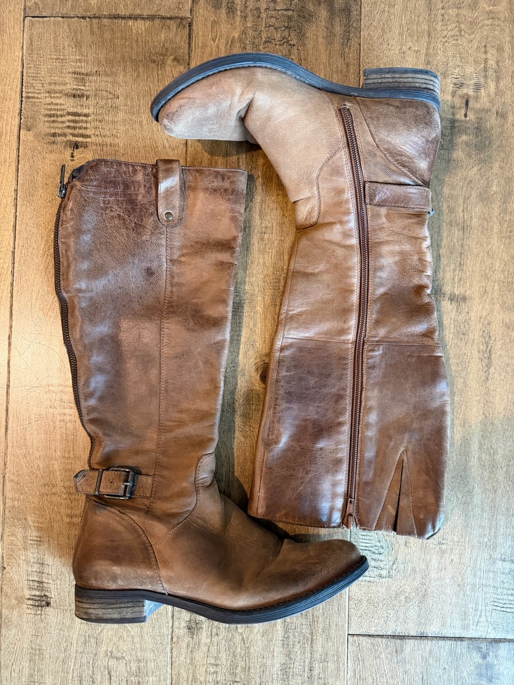 Steve Madden Brown Leather Boots - Women's